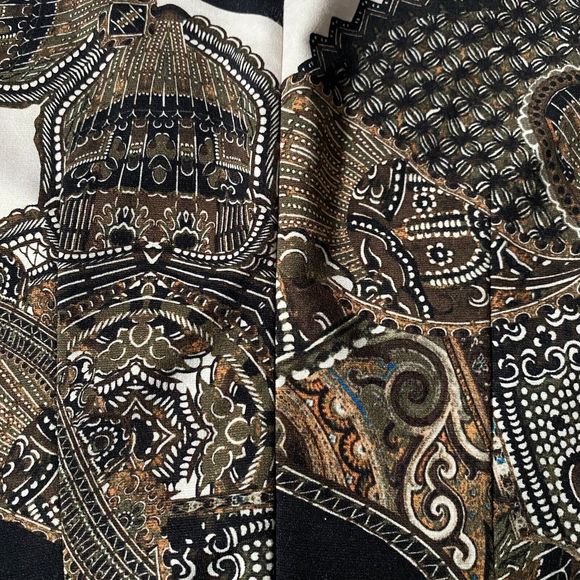 Etro Milano Paisley Peplum Top Womens Size 42 Multicolor Viscose Wool - Picture 5 of 16